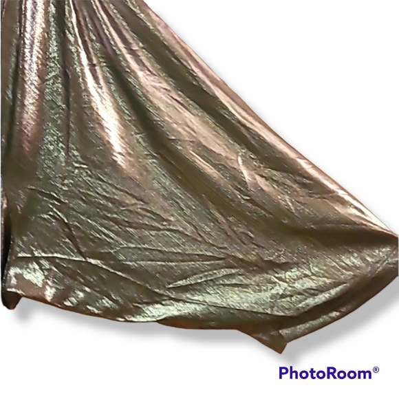 Torrid Holiday Plus Size Metallic Silver Long Line Shine Duster Kimono - Picture 7 of 11